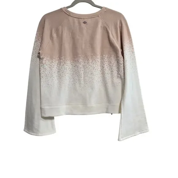 CALIA by Carrie Underwood Effortless Zip Peach White Sweatshirt Size Small - Picture 6 of 8